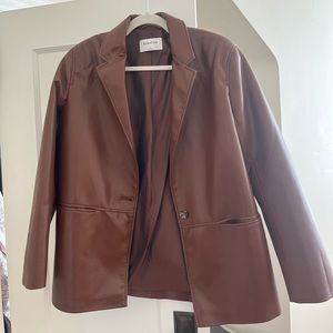 Babaton Leather Blazer (S)